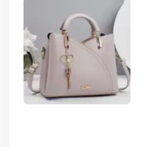 2 Piece Grey Tote Handbag Set Fashion/Clutch. CHARM NOT INCLUDED!